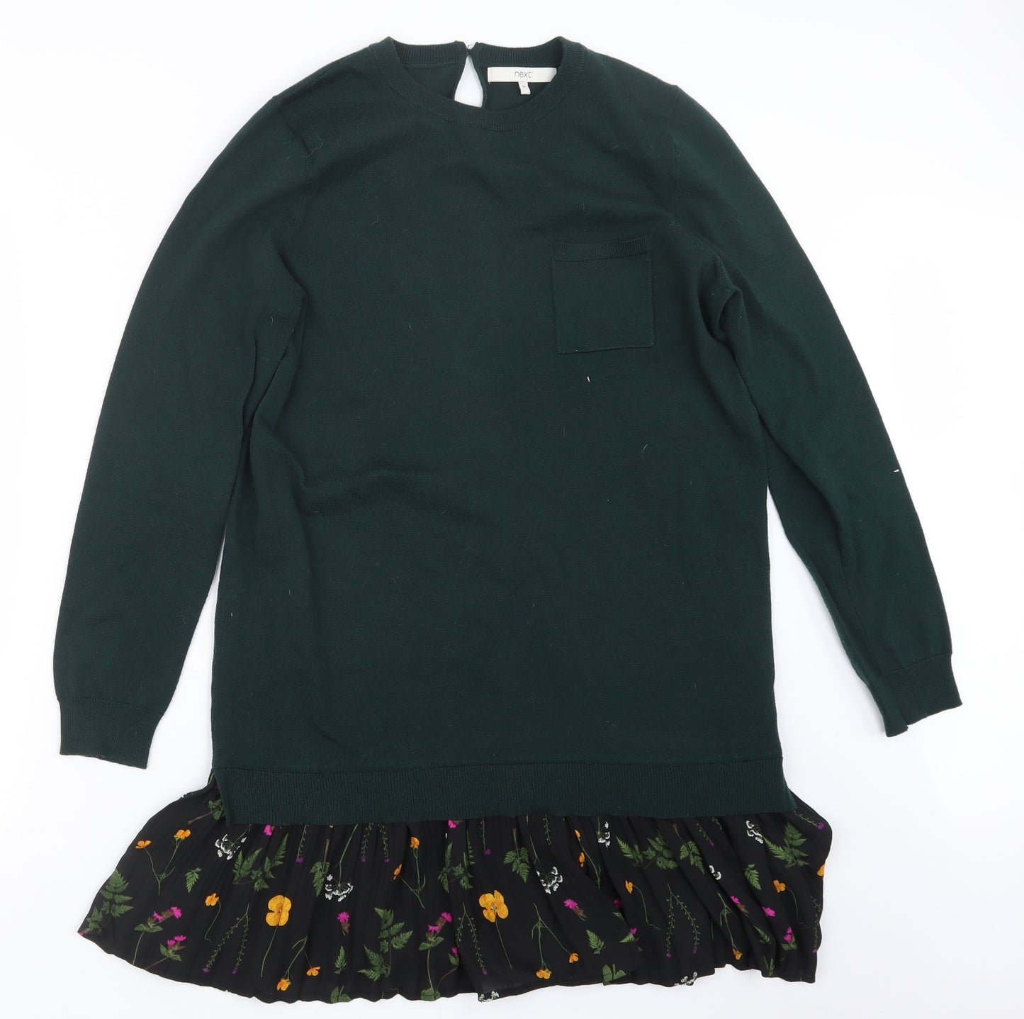 NEXT Womens Green  Knit Jumper Dress  Size 14