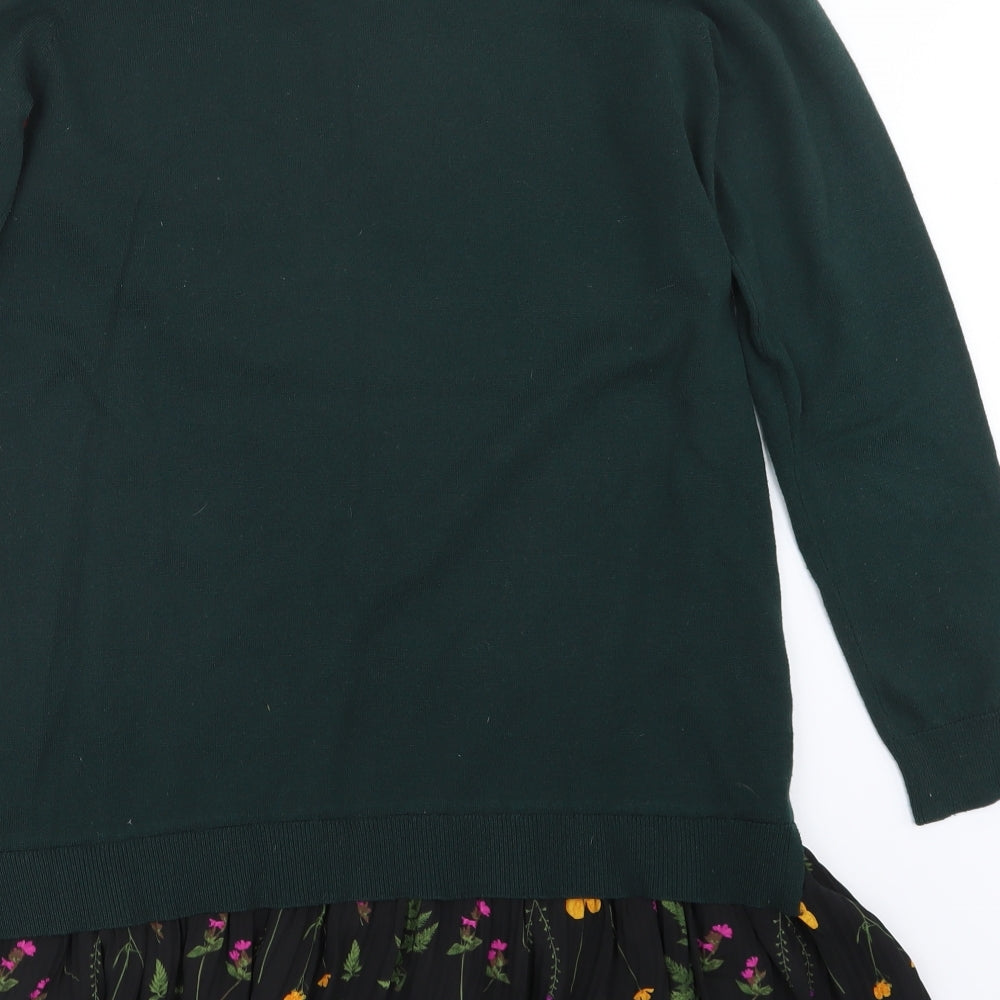 NEXT Womens Green  Knit Jumper Dress  Size 14