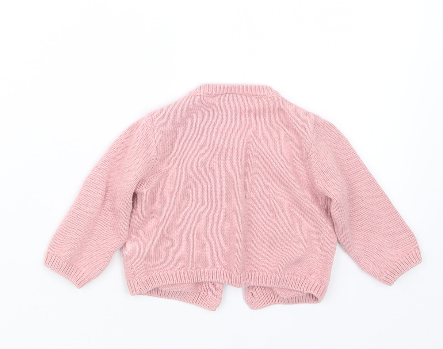 NEXT Girls Pink  Knit Cardigan Jumper Size 3-6 Months