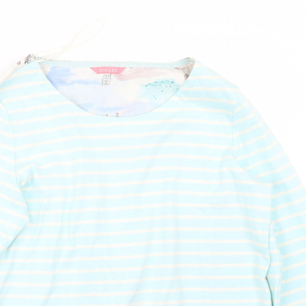 Joules Womens Green Geometric  Pullover Jumper Size 14