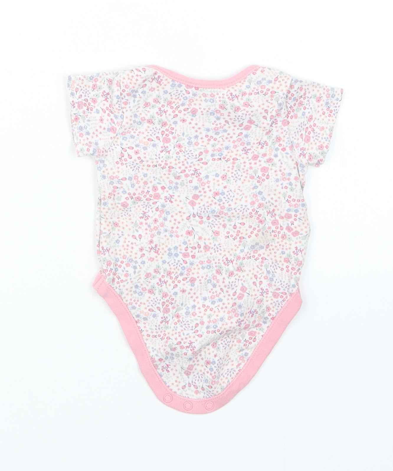 George Girls Pink Floral  Babygrow One-Piece Size 3-6 Months
