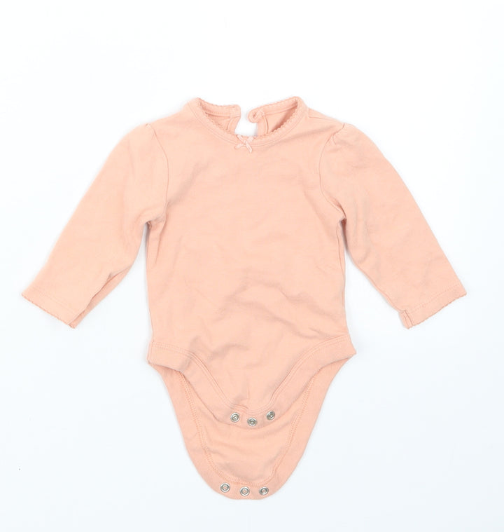 George Girls Orange Babygrow One-Piece Size 3-6 Months