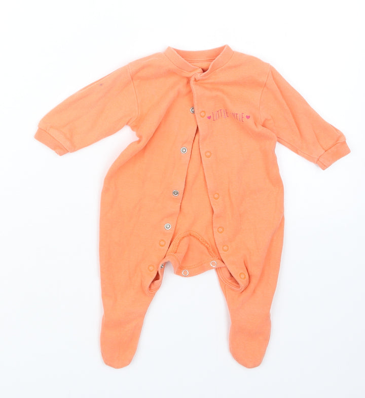 Earlydays Girls Orange Babydoll One Piece Size 0-3 Months