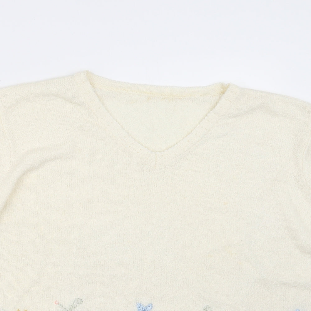 Bonmarché Womens Ivory  Knit Pullover Jumper Size XL