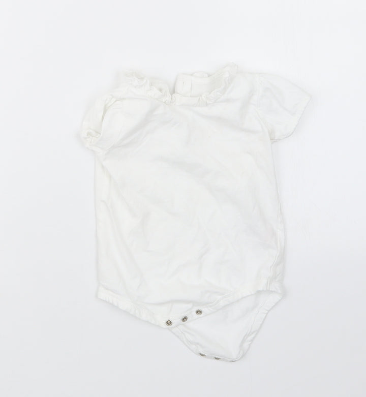 Matalan Girls White   Babygrow One-Piece Size 9-12 Months