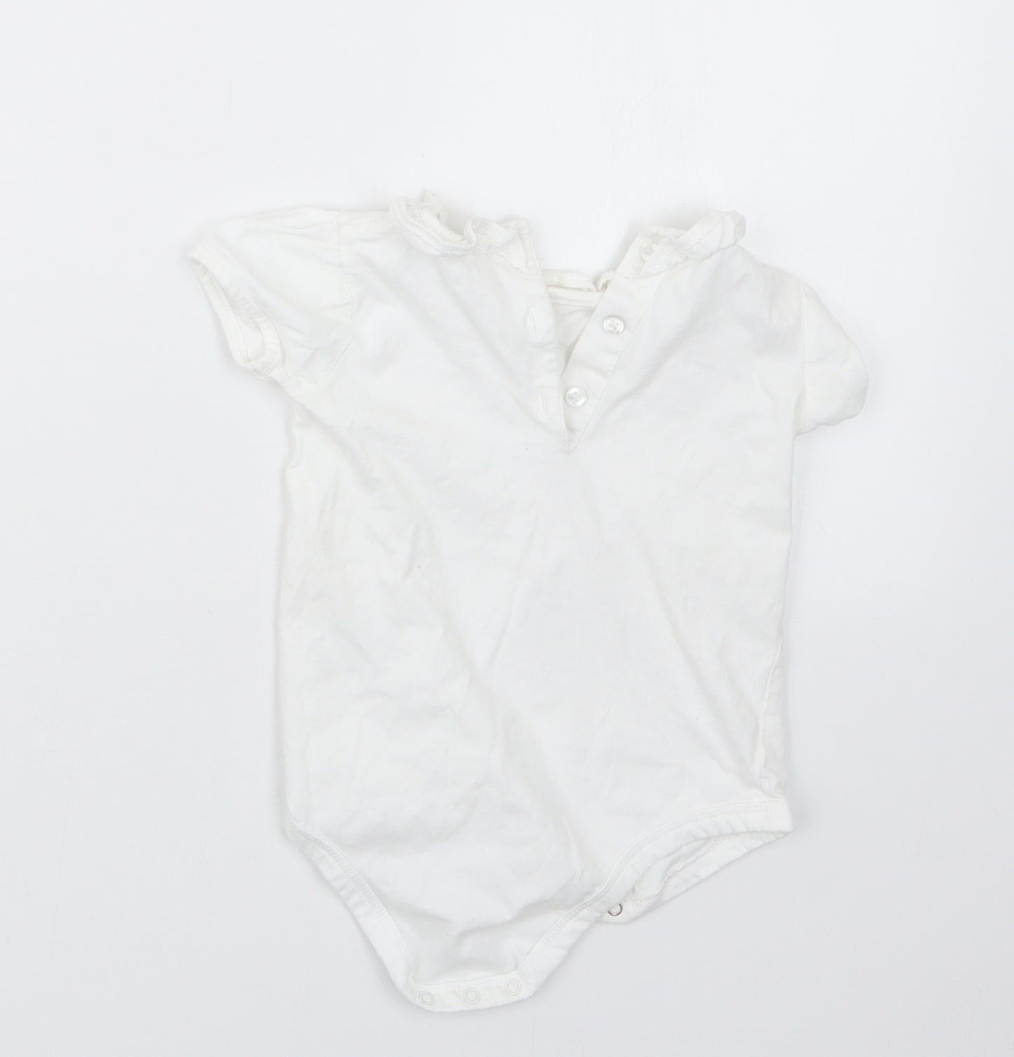 Matalan Girls White   Babygrow One-Piece Size 9-12 Months