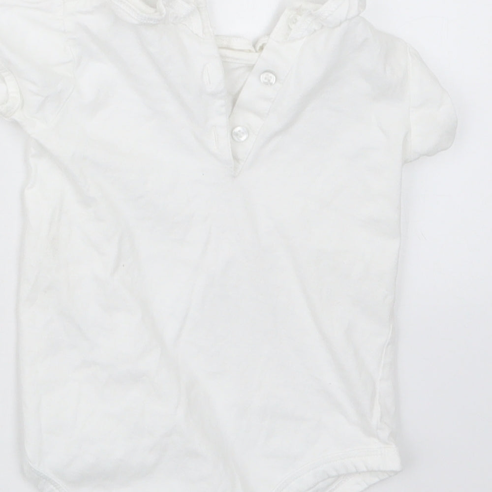 Matalan Girls White   Babygrow One-Piece Size 9-12 Months