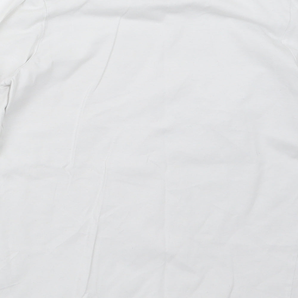 F&F Girls White   Basic T-Shirt Size 9-10 Years  - Christmas