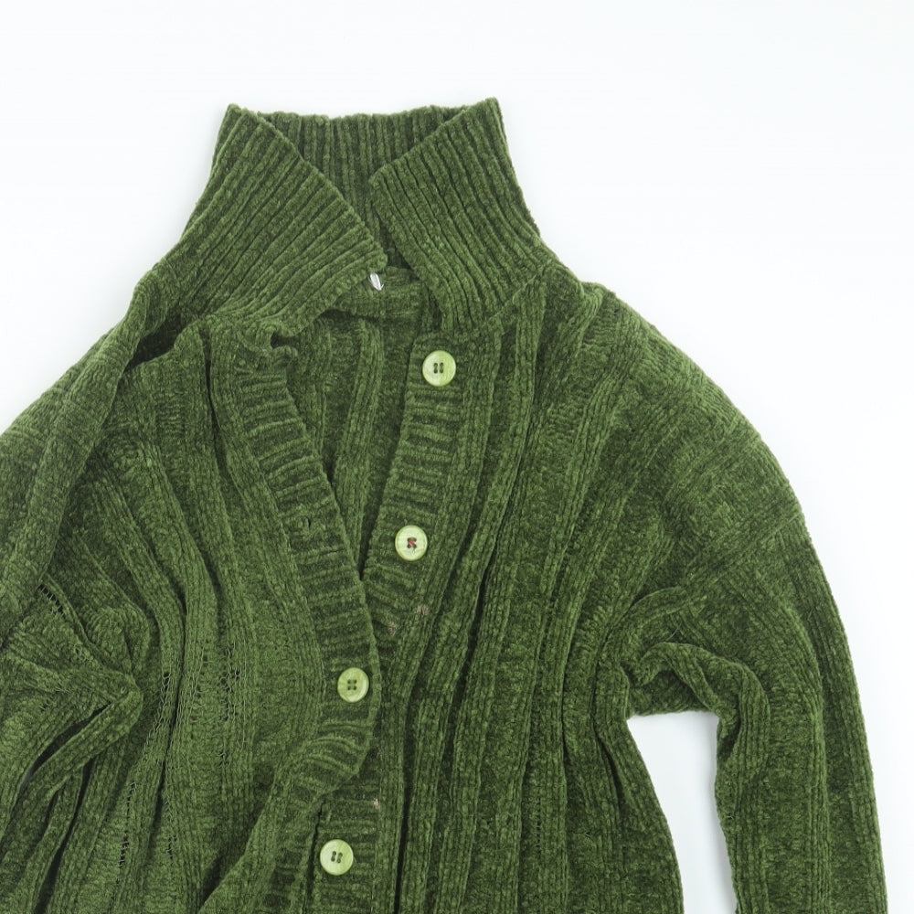 Preworn Womens Green  Velvet Cape Jumper Size M