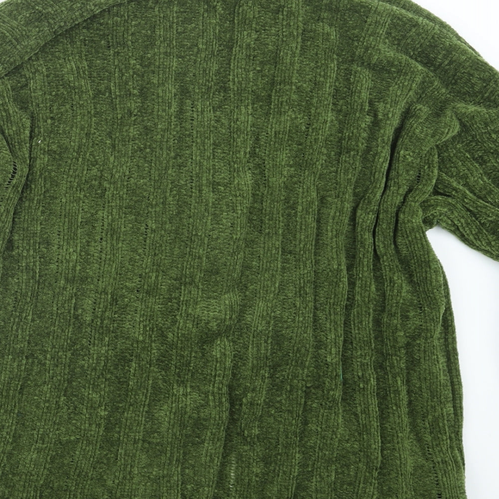 Preworn Womens Green  Velvet Cape Jumper Size M