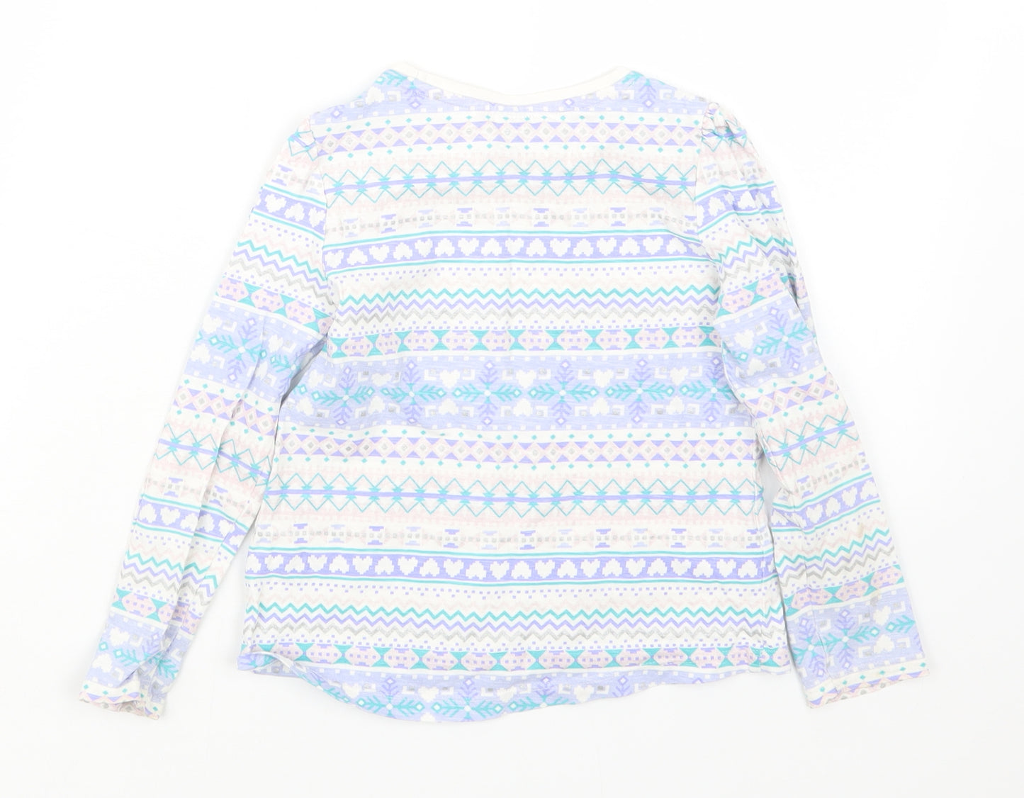TU Girls Purple Geometric  Basic T-Shirt Size 4-5 Years