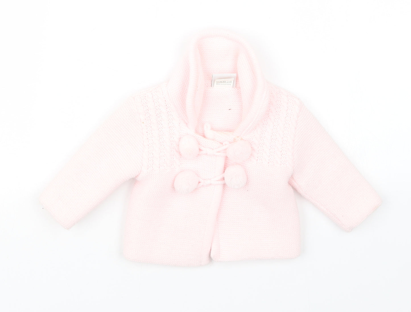 Jan & elion Girls Pink  Knit Jacket  Size 0-3 Months