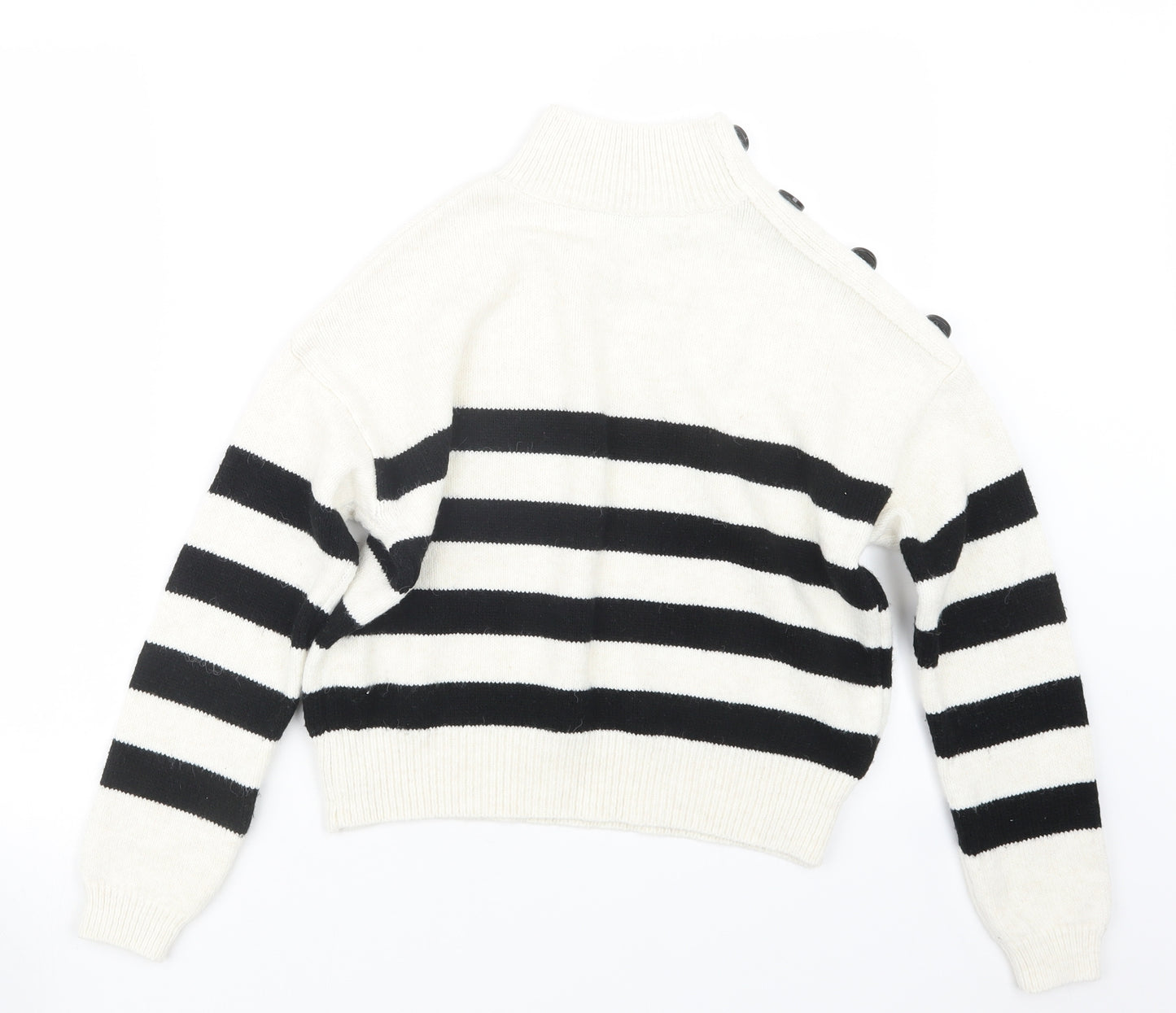 Primark Womens White  Knit Pullover Jumper Size 4