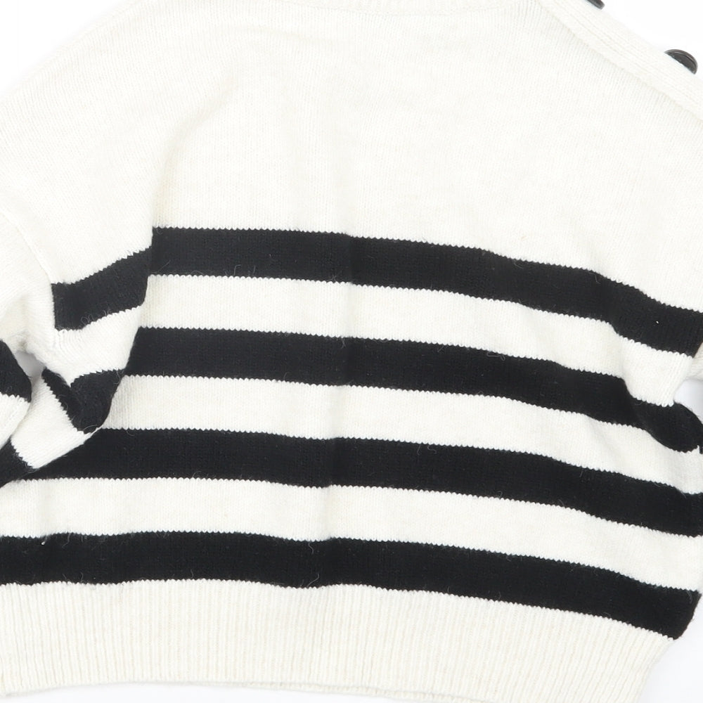 Primark Womens White  Knit Pullover Jumper Size 4