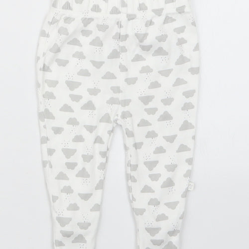 Primark Baby White Geometric  Capri Trousers Size 0-3 Months