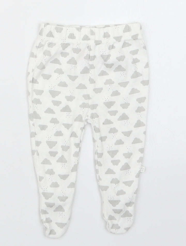 Primark Baby White Geometric  Capri Trousers Size 0-3 Months