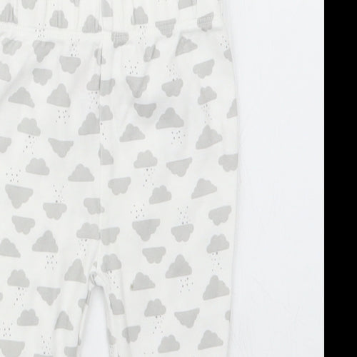 Primark Baby White Geometric  Capri Trousers Size 0-3 Months
