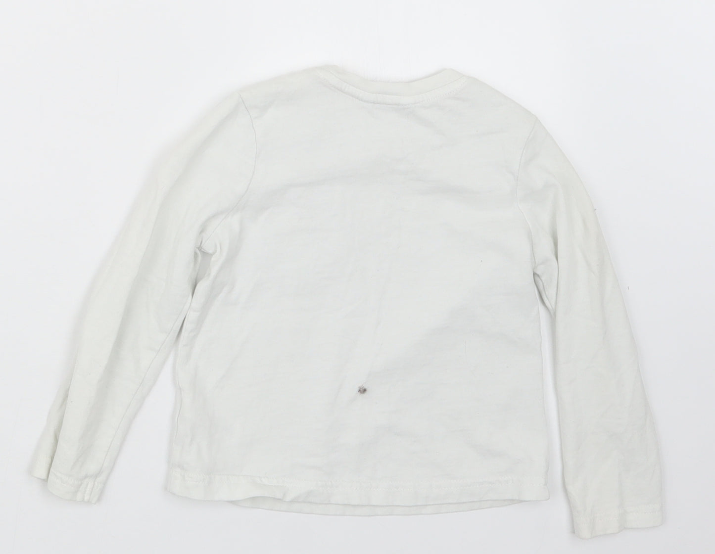 George Girls White   Basic T-Shirt Size 3-4 Years
