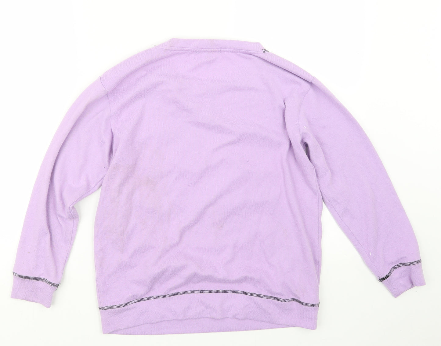 Studio Womens Purple Geometric  Top Pyjama Top Size 8
