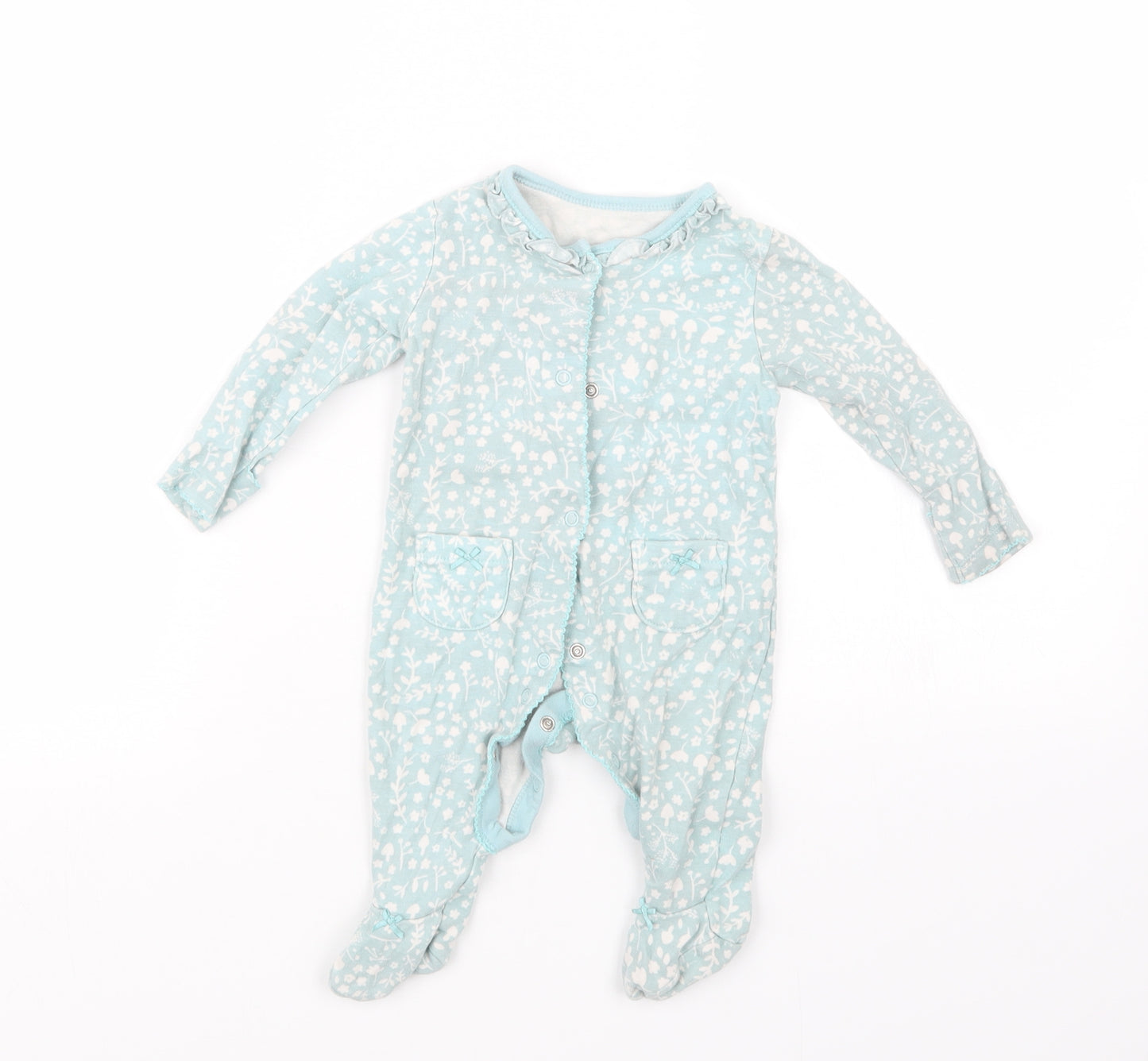 George Girls Green Geometric  Babydoll One Piece Size 3-6 Months