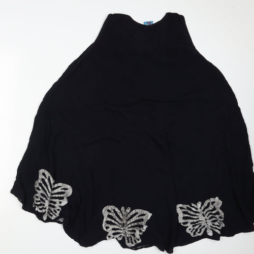 Miss Euro Style Womens Blue Animal Print  A-Line  Size M