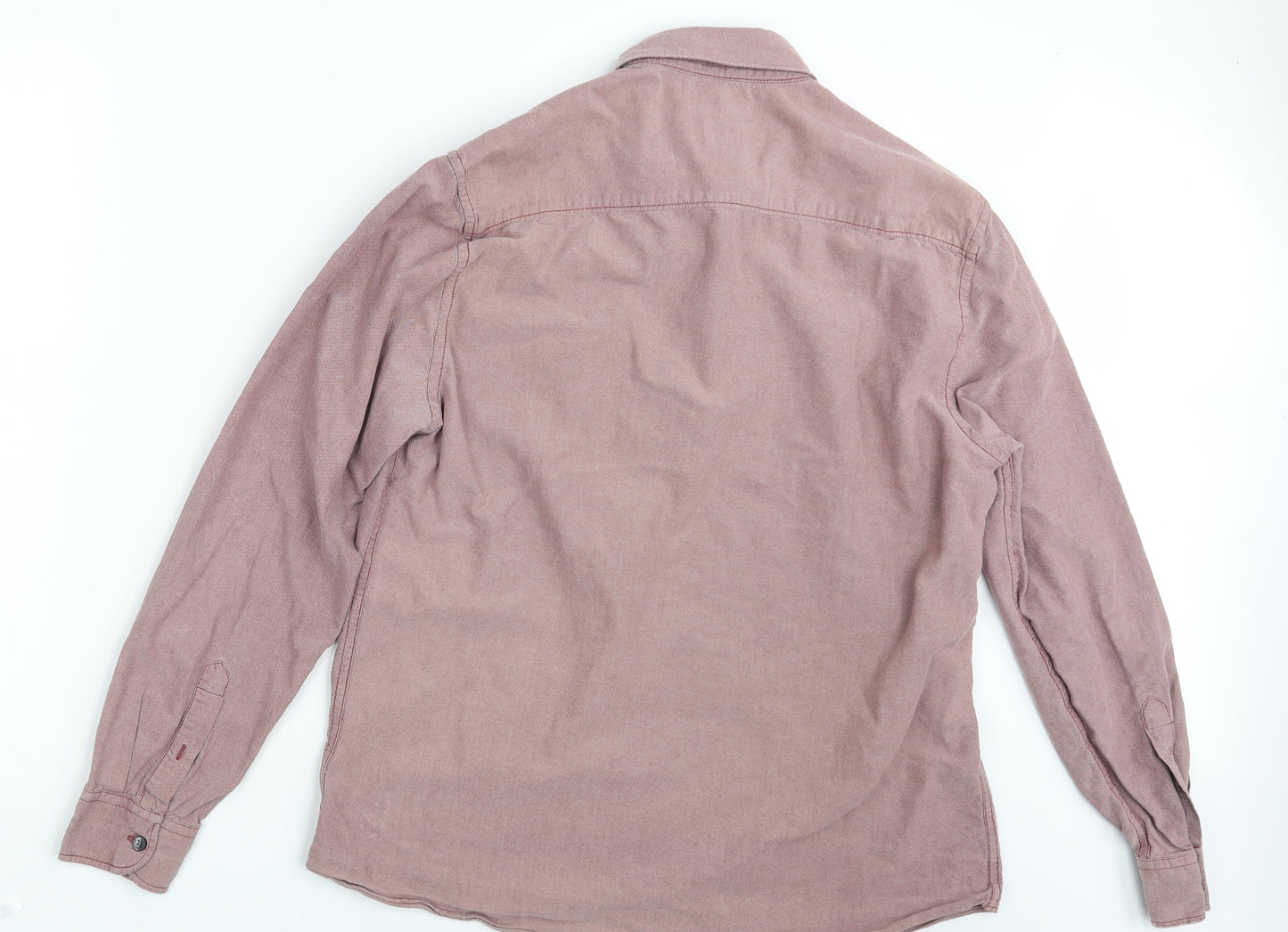 Easy Mens Purple    Button-Up Size L