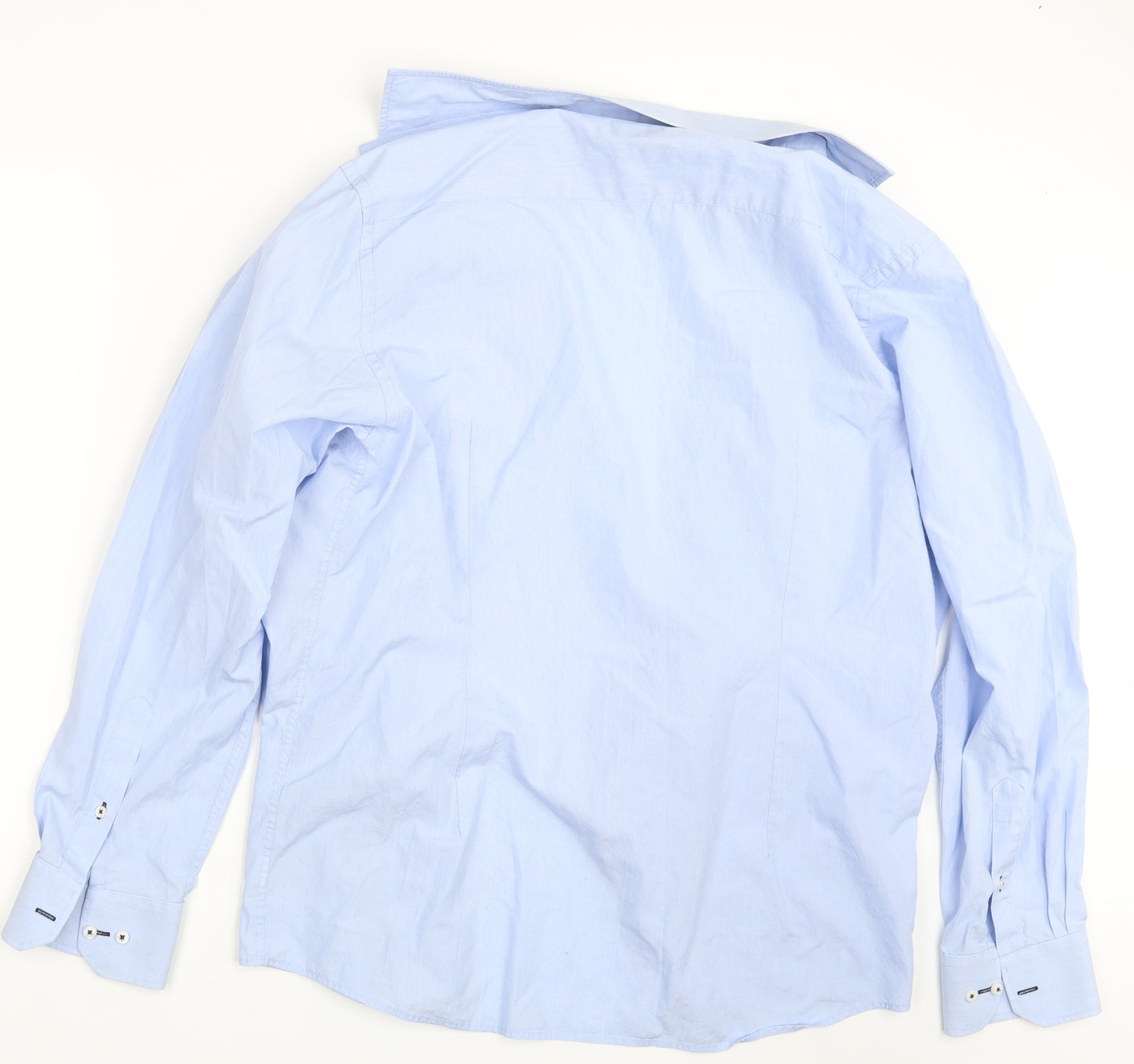 Bruun & Stengade Mens Blue    Button-Up Size 17
