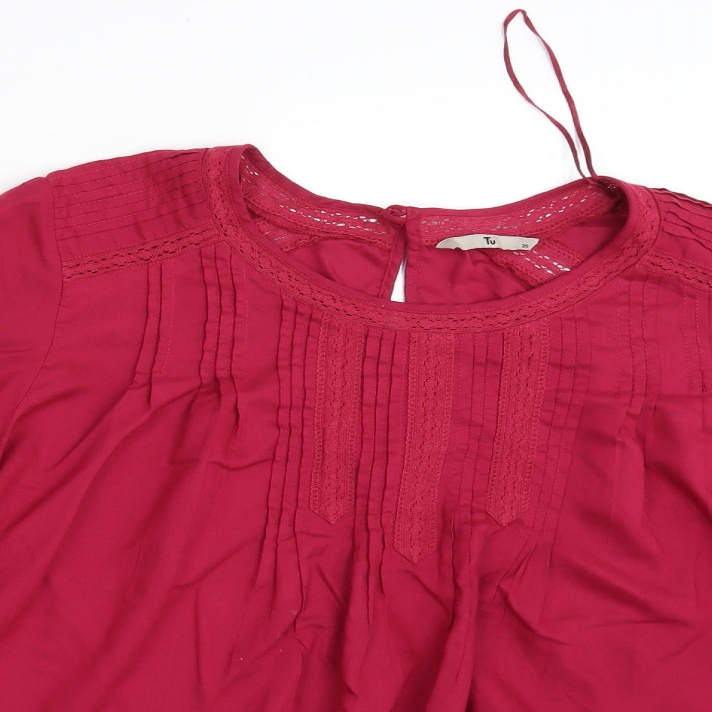 TU Womens Red   Basic Blouse Size 20