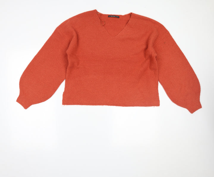 Threadbare Womens Orange Pullover Jumper Size 8