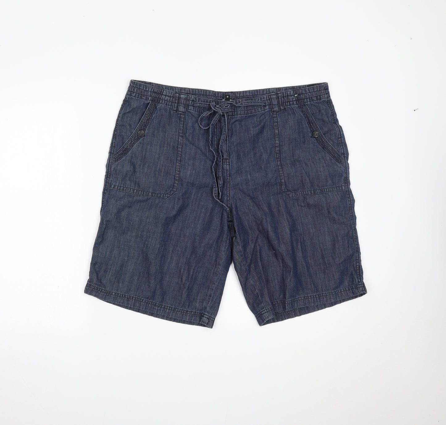 Debenhams Womens Blue   Chino Shorts Size 18