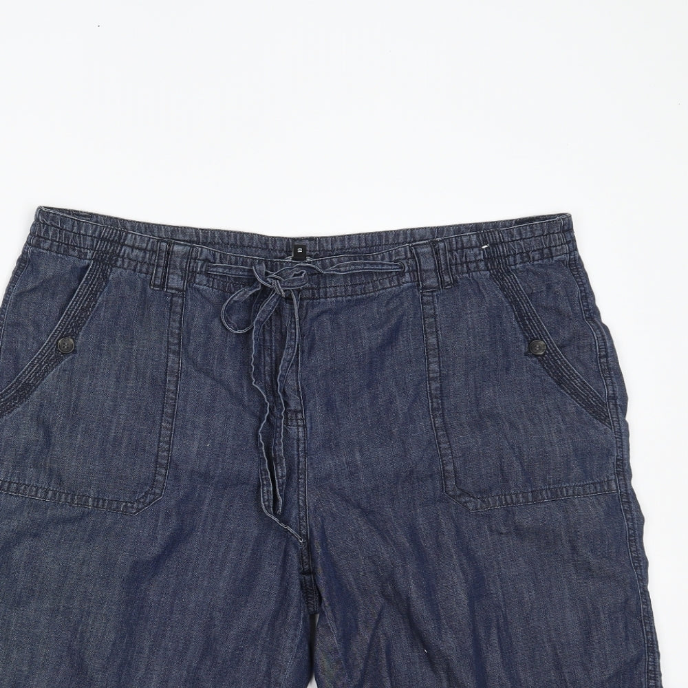 Debenhams Womens Blue   Chino Shorts Size 18