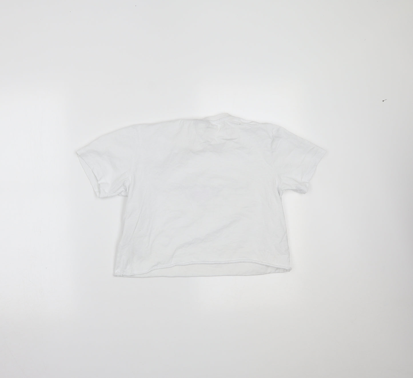 Topshop Womens White   Cropped T-Shirt Size 8
