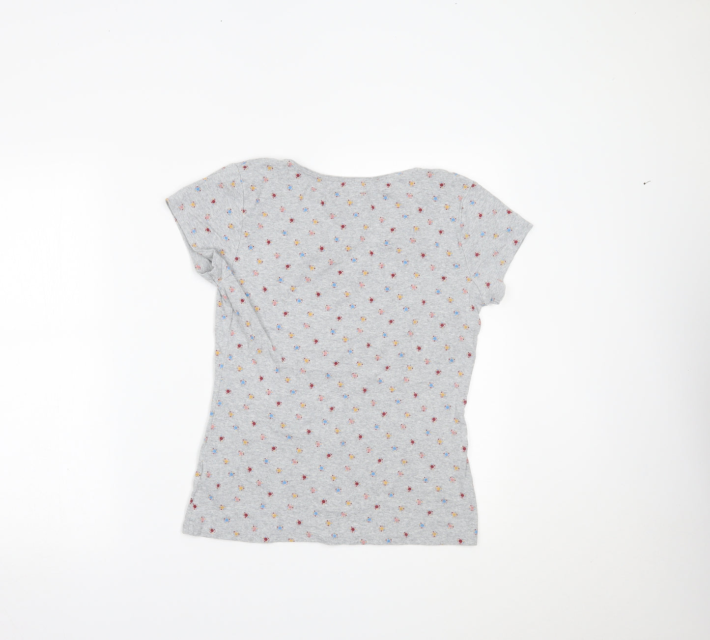Papaya Womens Grey Polka Dot  Basic T-Shirt Size 14