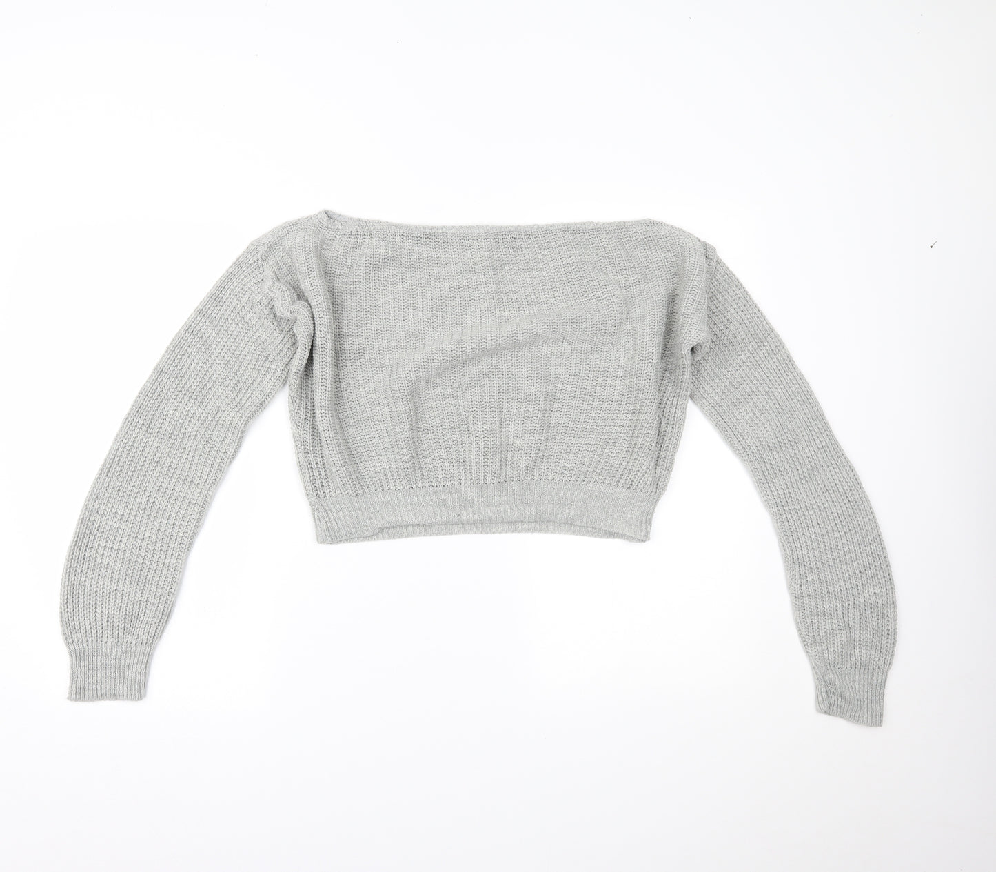 PRETTYLITTLETHING Womens Grey   Pullover Jumper Size L