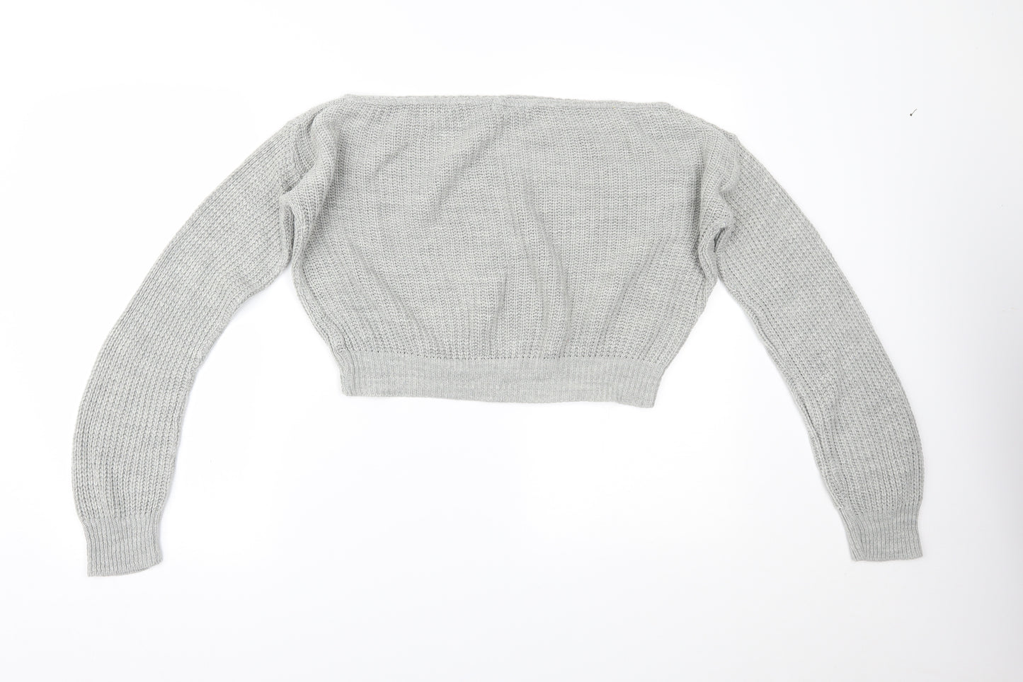 PRETTYLITTLETHING Womens Grey   Pullover Jumper Size L