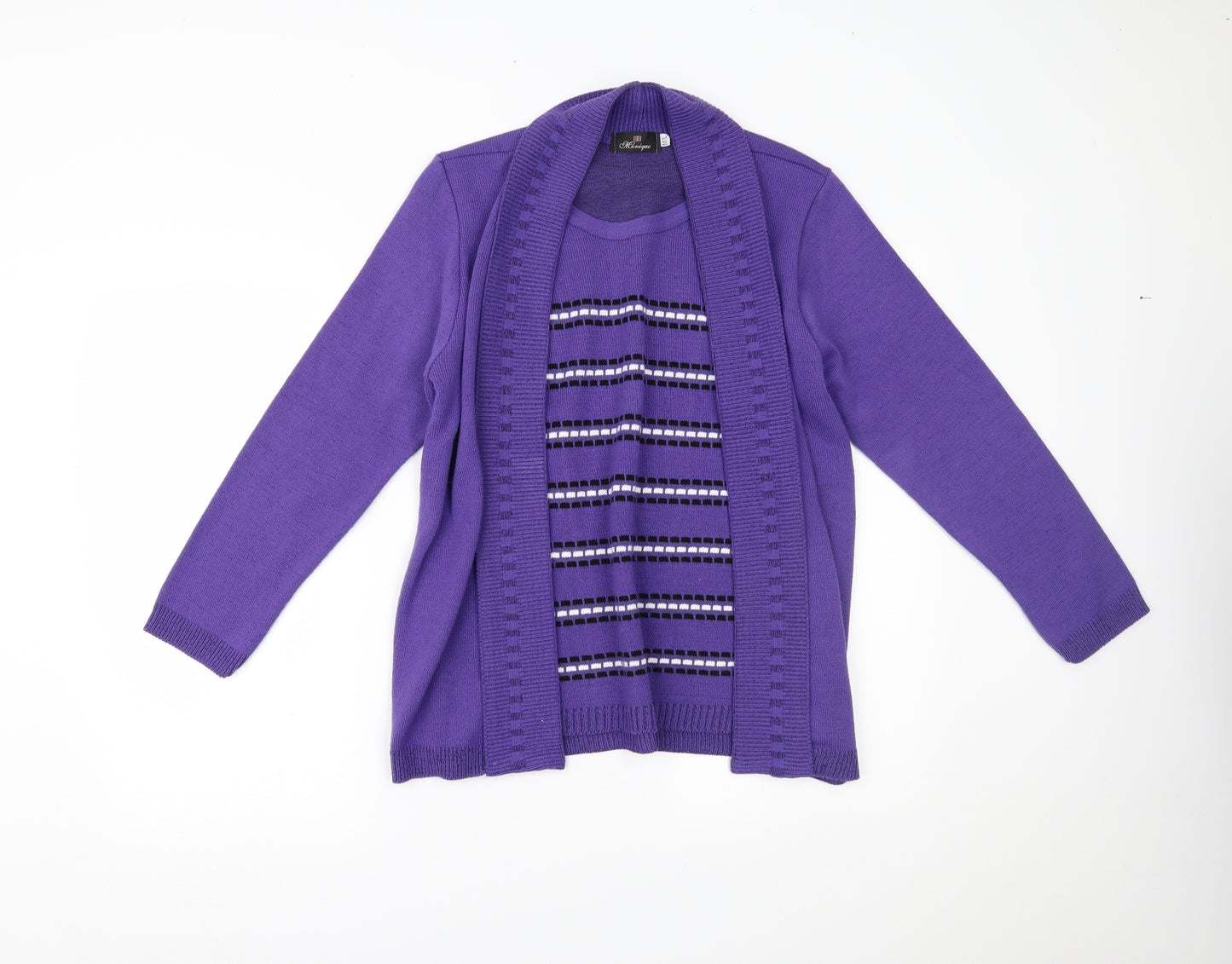 MONIQUE Womens Purple   Cardigan Jumper Size L