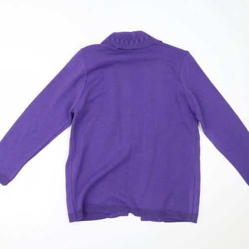 MONIQUE Womens Purple   Cardigan Jumper Size L