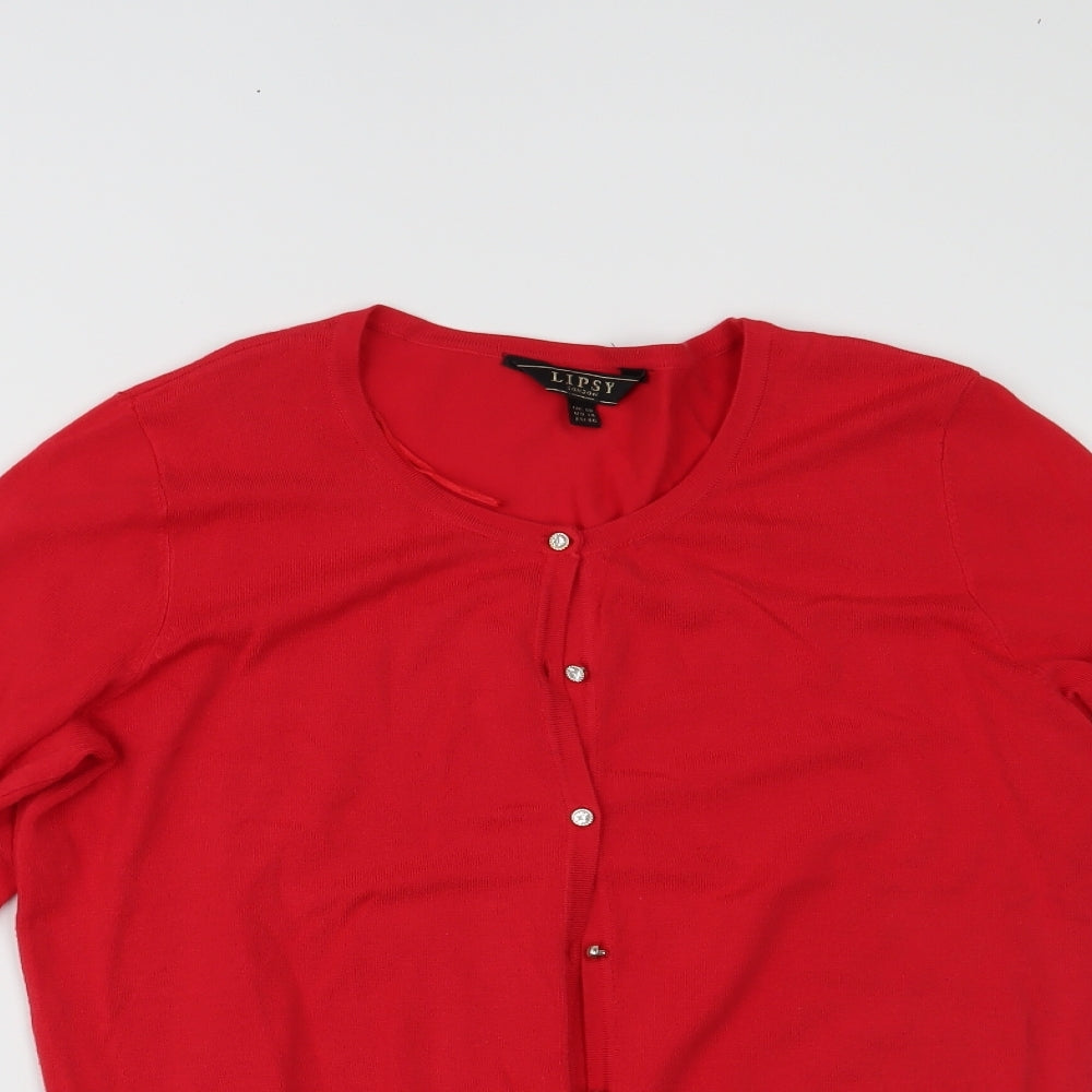 Lipsy Womens Red   Cardigan Jumper Size 18