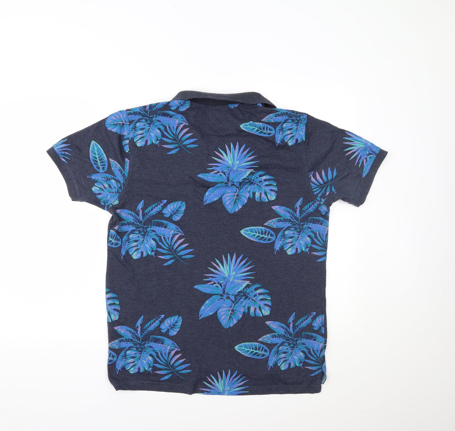 Pierre Cardin Mens Blue Floral   Polo Size M