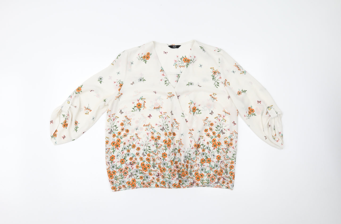 F&F Womens Multicoloured Floral  Basic Blouse Size 12