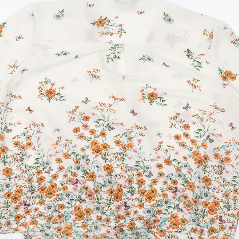 F&F Womens Multicoloured Floral  Basic Blouse Size 12