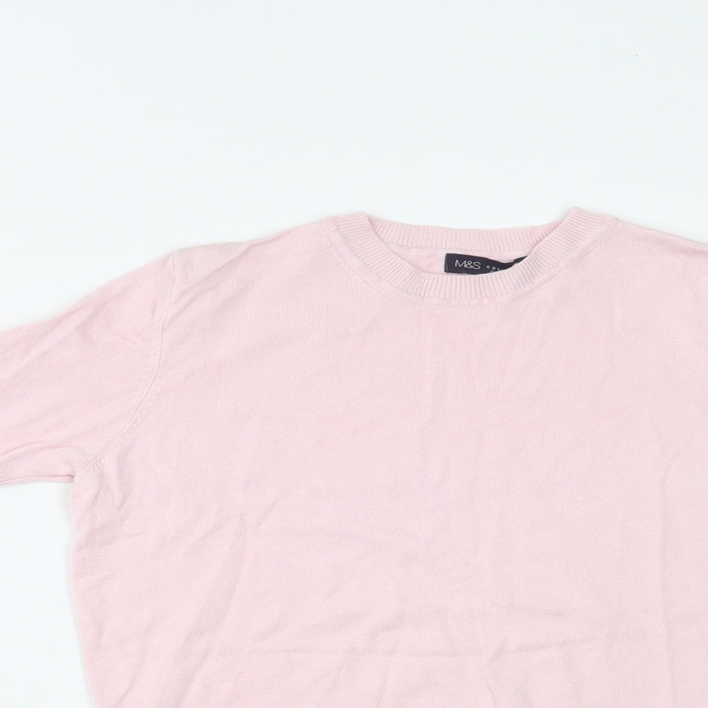 Marks and Spencer Womens Pink   Basic T-Shirt Size 8
