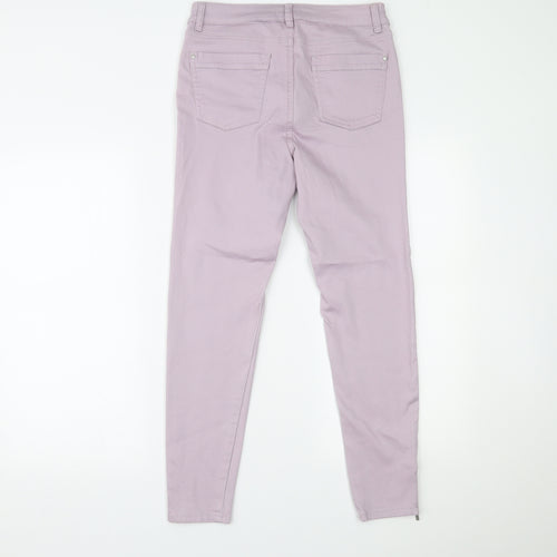TU Womens Purple  Denim Skinny Jeans Size 12 L24 in