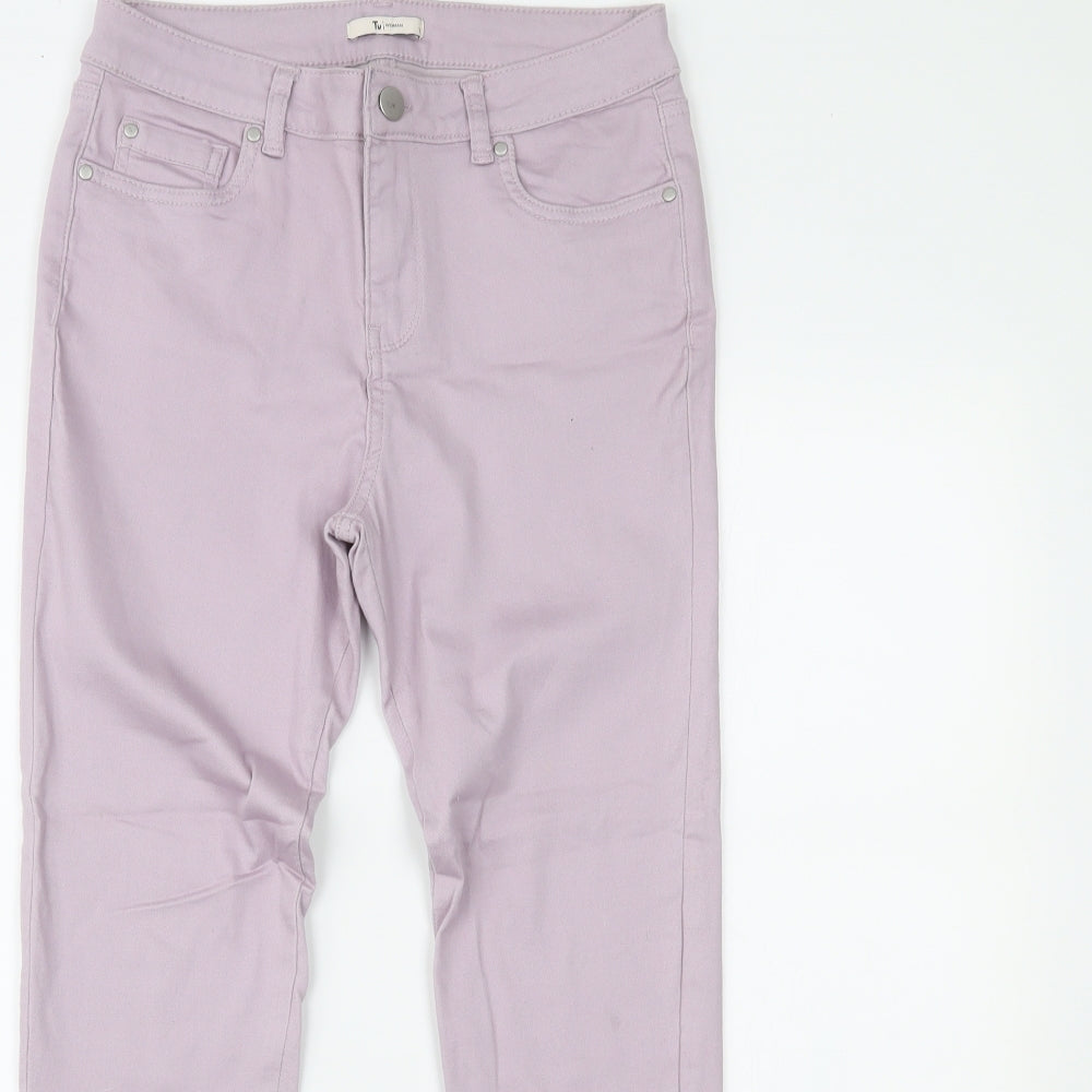 TU Womens Purple  Denim Skinny Jeans Size 12 L24 in