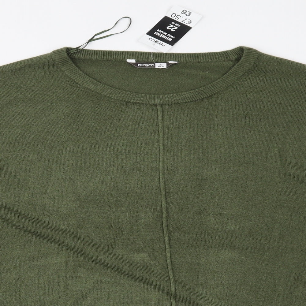 Pep&CO Womens Green   Pullover Jumper Size 22