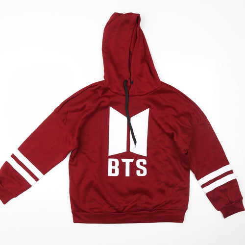 Fancyqube Womens Red   Pullover Hoodie Size M