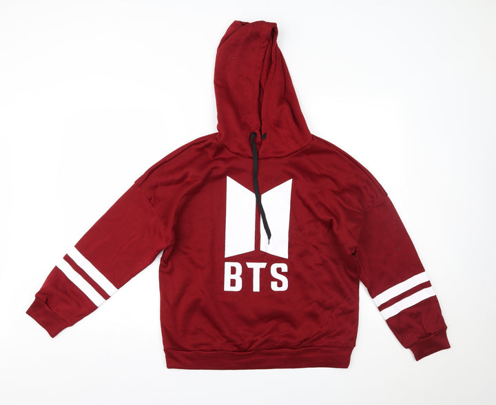 Fancyqube Womens Red Pullover Hoodie Size M