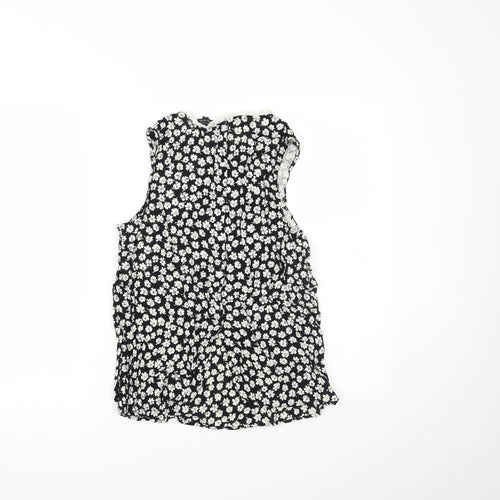 River Island Womens Black Floral  Basic Tank Size 10
