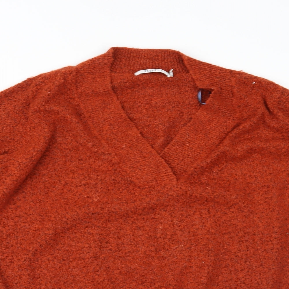 M&Co Womens Orange   Pullover Jumper Size 18