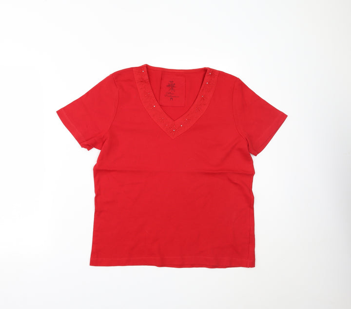 BM Womens Red   Basic T-Shirt Size M